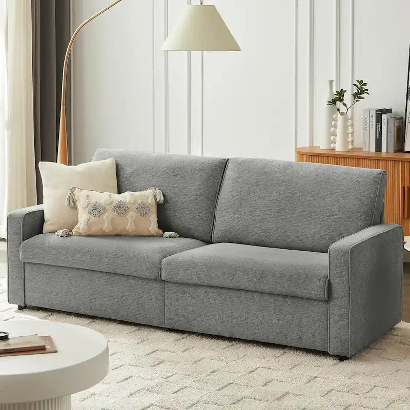 80 Modern Chenille Linen Loveseat Sofa for Living Room