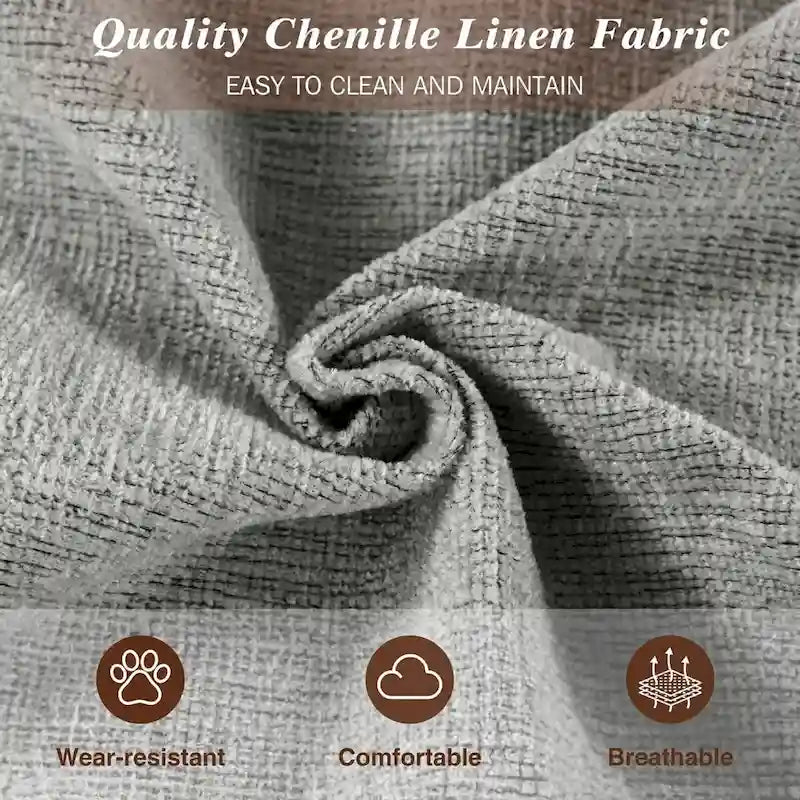 80 Modern Chenille Linen Loveseat Sofa for Living Room