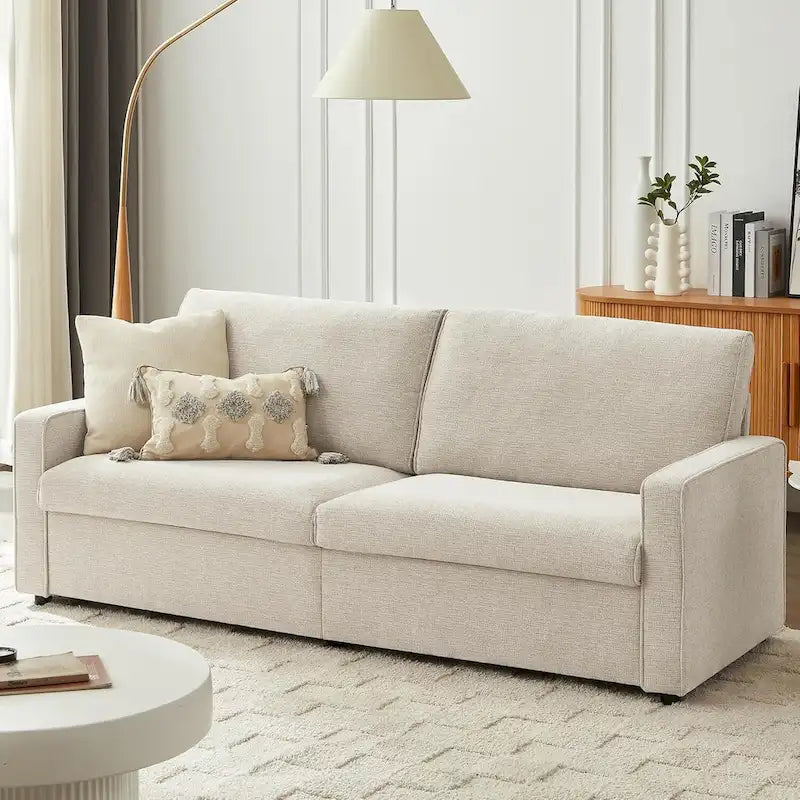 80 Modern Chenille Linen Loveseat Sofa for Living Room
