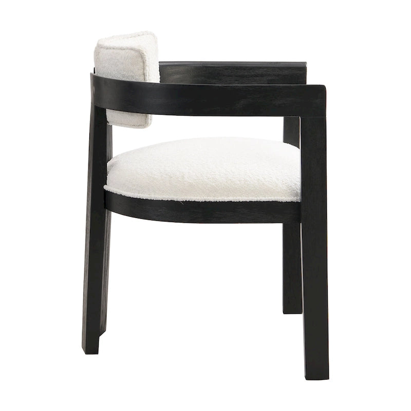 Conrad Sophisticated Modern Dining Chair With Armrest by Christopher Knight Home