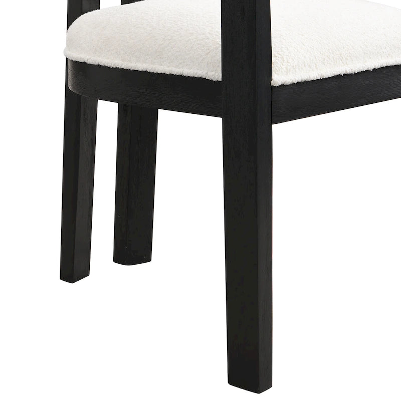 Conrad Sophisticated Modern Dining Chair With Armrest by Christopher Knight Home
