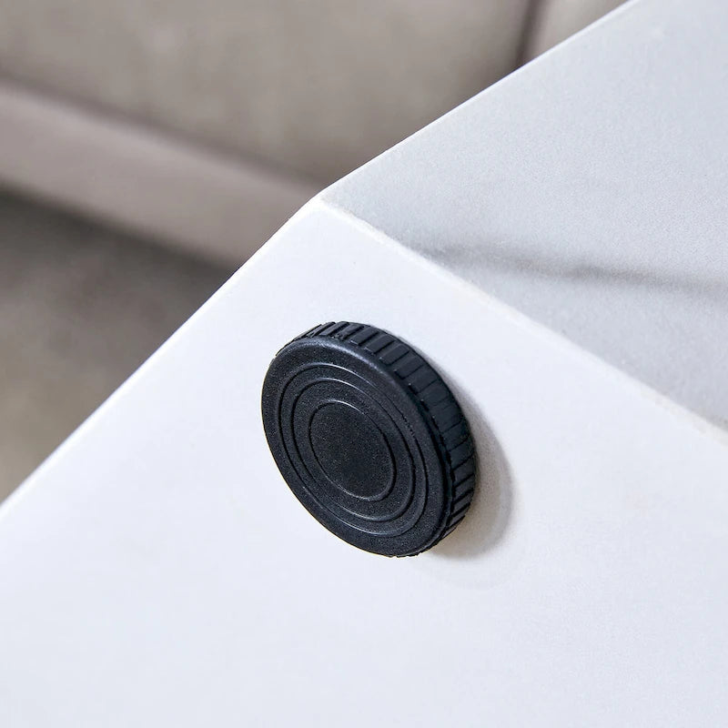 Hexagonal Coffee Table Textured Coffee Table with Non-slip Foot Mat Living Room End Table for Small Space