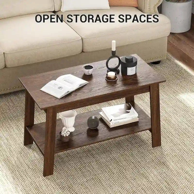 Rustic Small Coffee Table for Living Room, kItchen - N/A