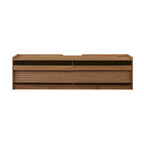 Modern TV Stand with Drawers Design and Built-in Charging Ports and Ambient LED Lighting