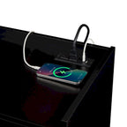 Modern TV Stand with Drawers Design and Built-in Charging Ports and Ambient LED Lighting