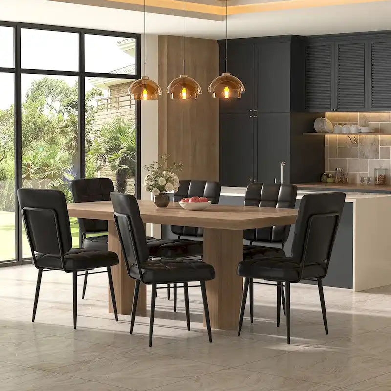 Modern Dining Chairs Set of 2/4/6/8, Upholstered Kitchen Chairs with Thick Cushion for Dining Room