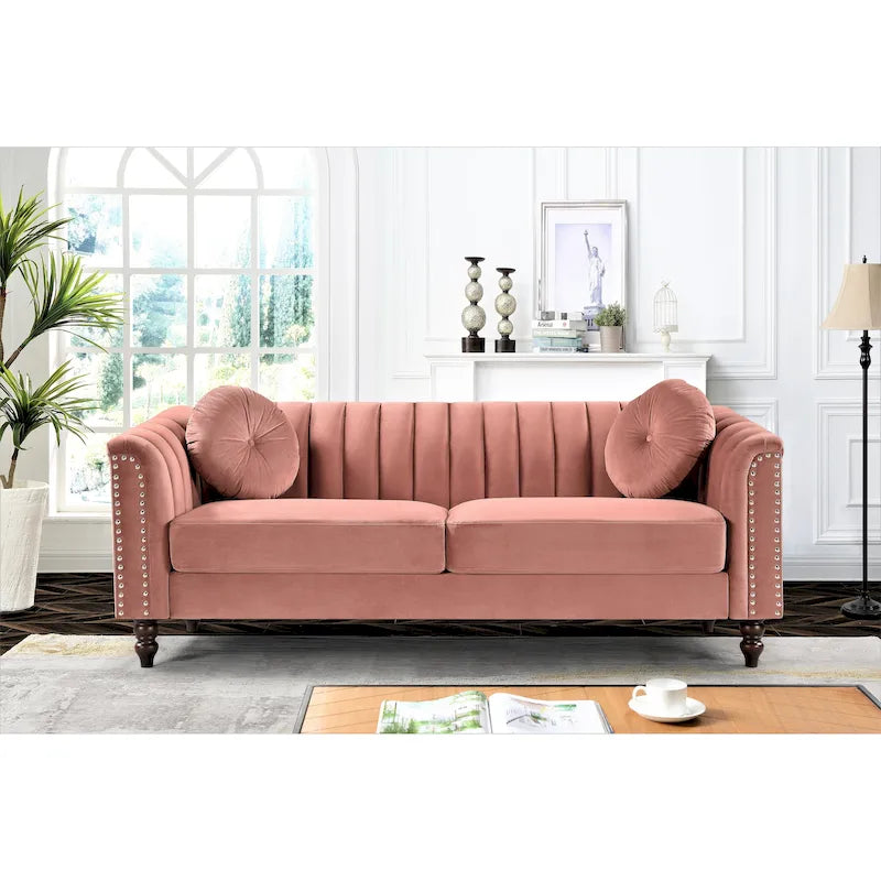 Hills Tufted Back Nailhead 75.2 Sofa