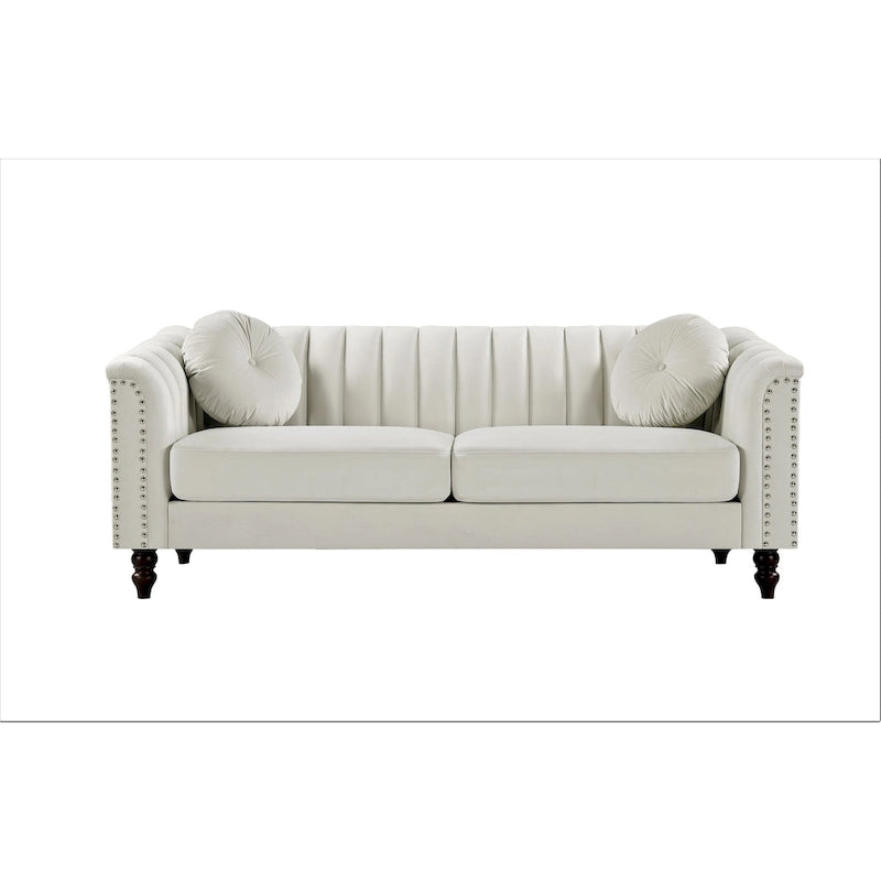 Hills Tufted Back Nailhead 75.2 Sofa