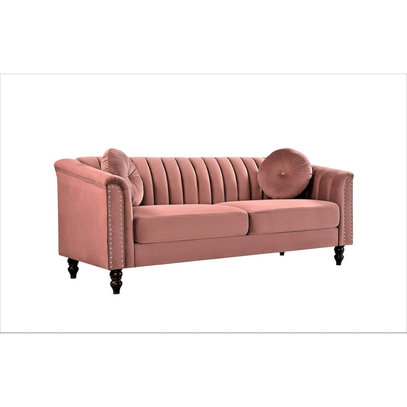 Hills Tufted Back Nailhead 75.2 Sofa