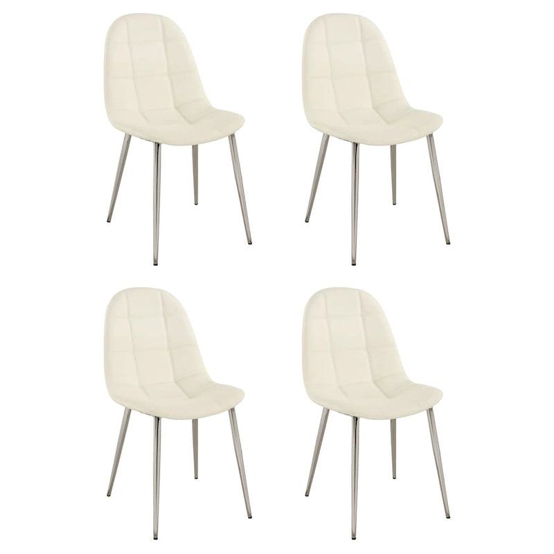 Somette Dolores White Upholstered Back Dining Chair (Set of 4)