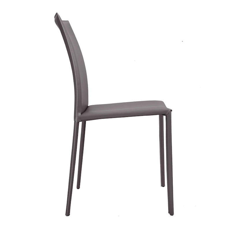Lynda Mid-Century Modern Bonded Leather Dining Chair