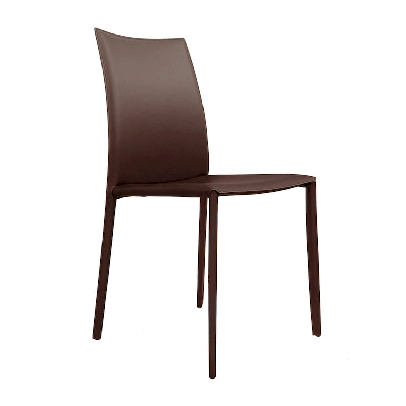 Lynda Mid-Century Modern Bonded Leather Dining Chair