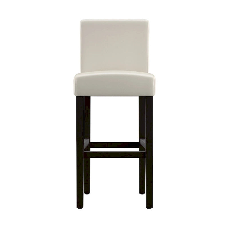 Bennett White Faux Leather 29-inch High Back Bar Stools (Set of 2) by iNSPIRE Q Bold