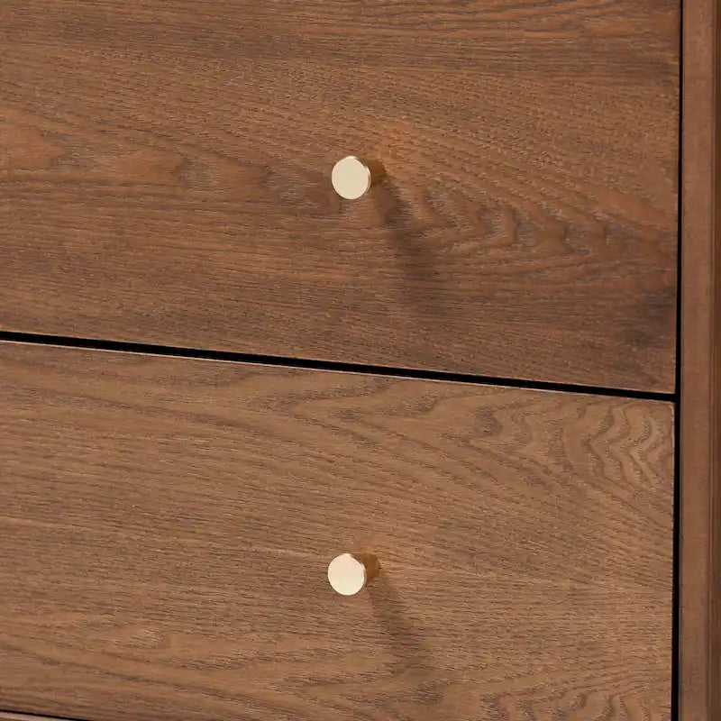 Landis Mid-Century Modern Ash Walnut Finished Wood 4-Drawer Chest