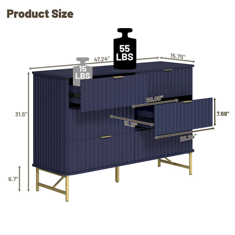 Clihome Modern MDF 6 - Drawer Accent Chest