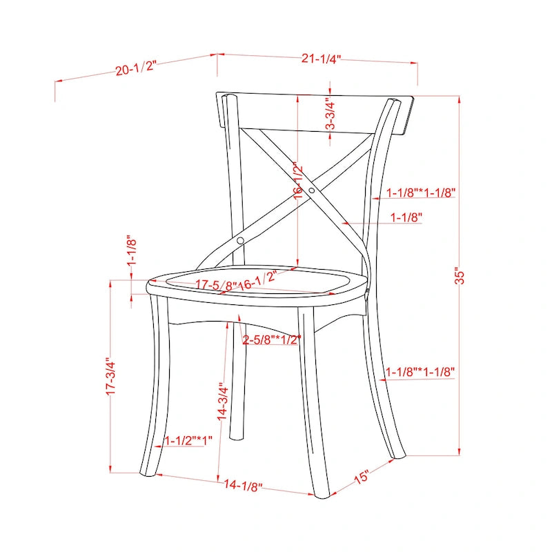 McFarlane Farmhouse Antique White Wood X-backed Chairs by (Set of 2)