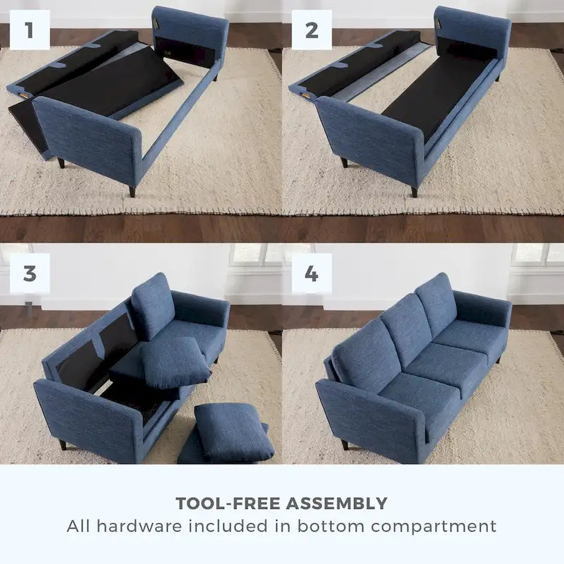 Brookside Clara 73 Upholstered Curved Arm Sofa