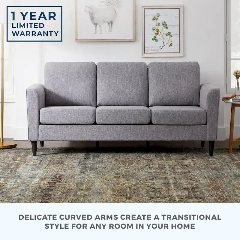 Brookside Clara 73 Upholstered Curved Arm Sofa