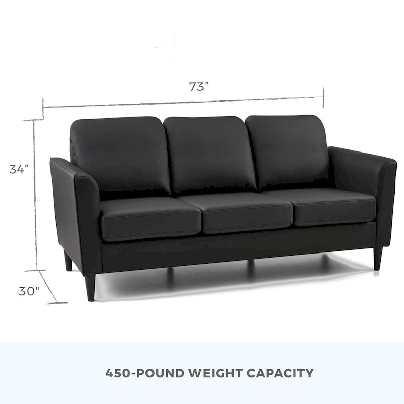 Brookside Clara 73 Upholstered Curved Arm Sofa