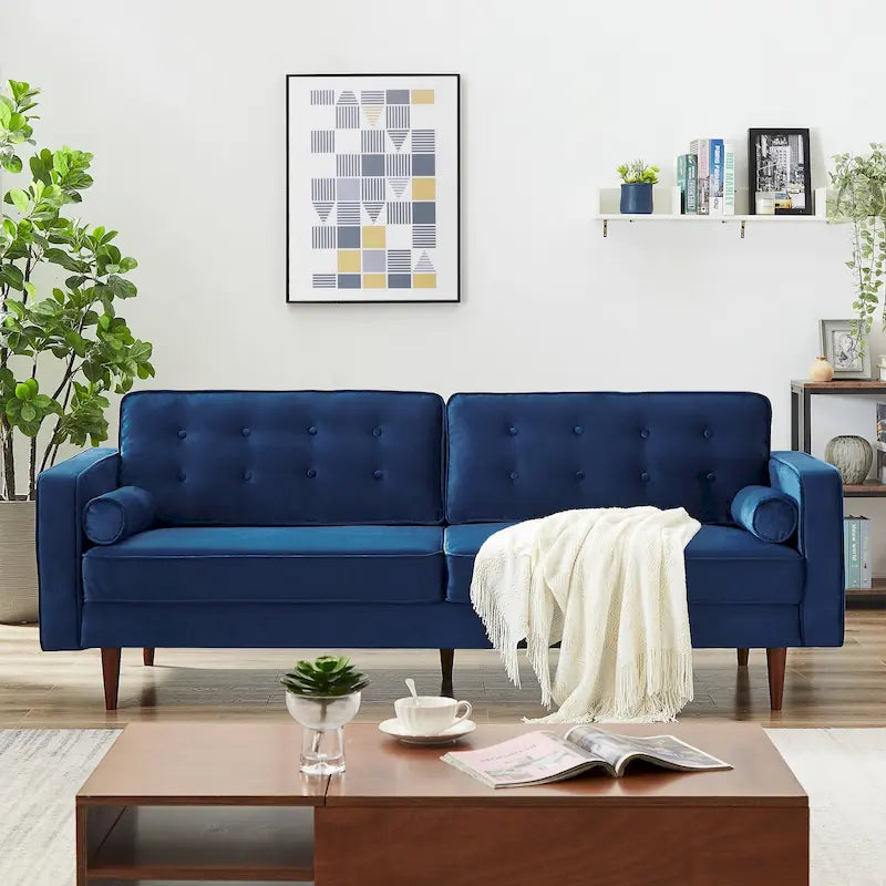Kerry Mid Century Modern Comfortable Furniture Style Tufted Velvet Couch