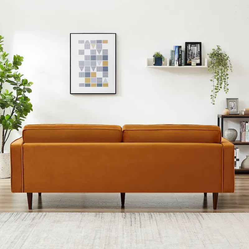 Kerry Mid Century Modern Comfortable Furniture Style Tufted Velvet Couch
