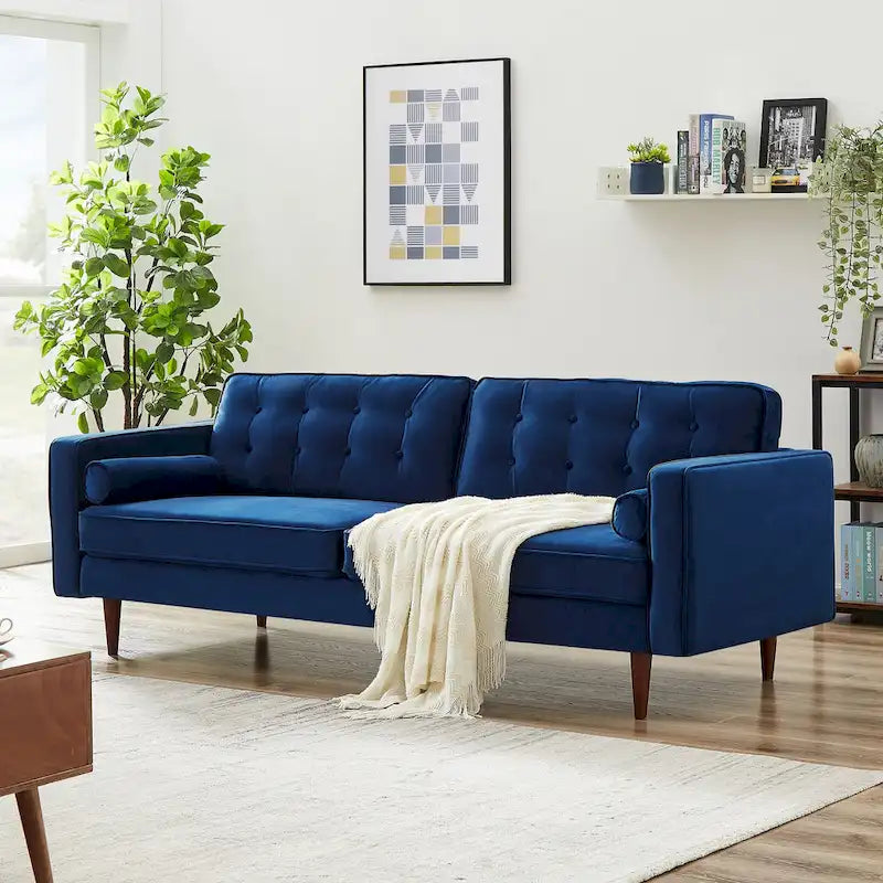 Kerry Mid Century Modern Comfortable Furniture Style Tufted Velvet Couch