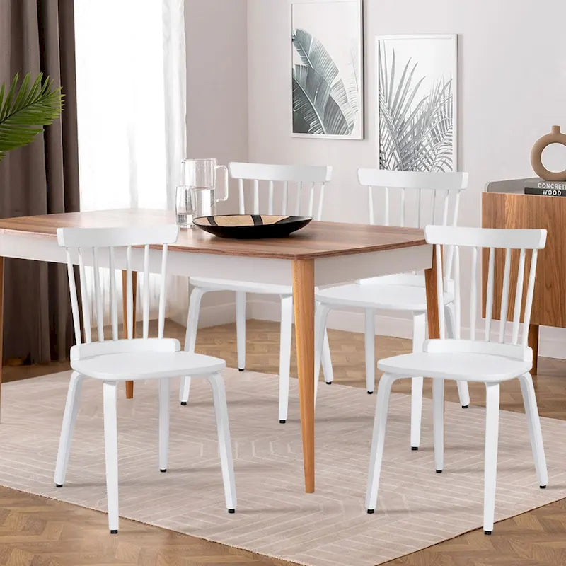 Solid Wood Spindle Back Windsor Dining Chairs, Set of 2 - 17.44 (W) x 19.7 (D) x 33.1 (H)