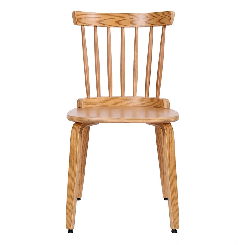 Solid Wood Spindle Back Windsor Dining Chairs, Set of 2 - 17.44 (W) x 19.7 (D) x 33.1 (H)