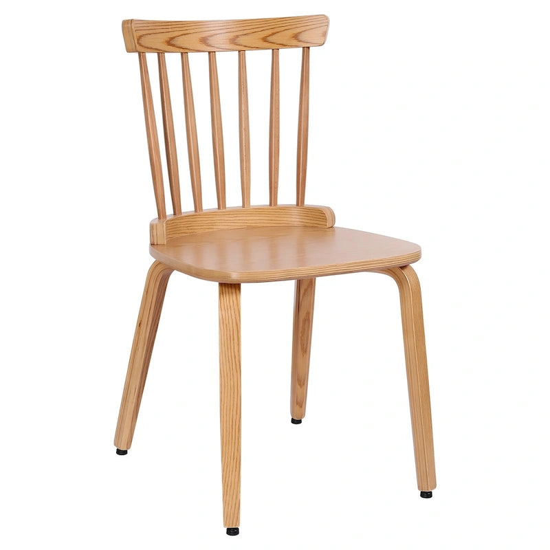Solid Wood Spindle Back Windsor Dining Chairs, Set of 2 - 17.44 (W) x 19.7 (D) x 33.1 (H)