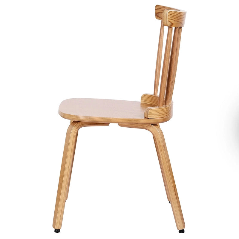 Solid Wood Spindle Back Windsor Dining Chairs, Set of 2 - 17.44 (W) x 19.7 (D) x 33.1 (H)