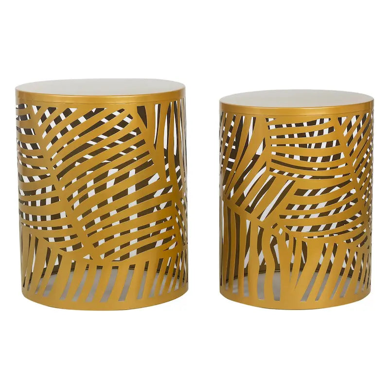 Set of 2 Round Nesting Side End Tables Set - Set of 2