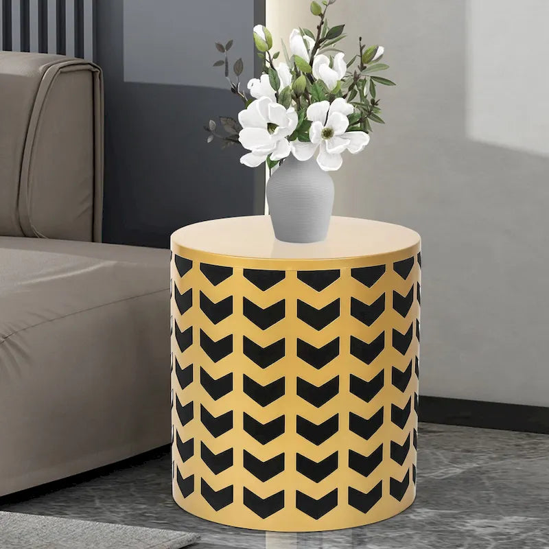 Set of 2 Round Nesting Side End Tables Set - Set of 2