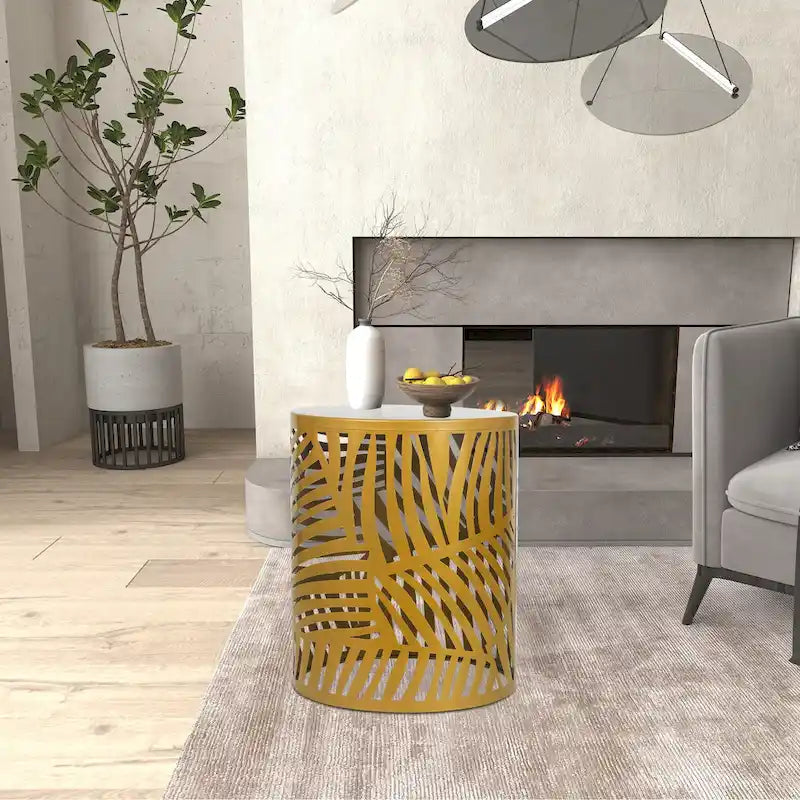 Set of 2 Round Nesting Side End Tables Set - Set of 2