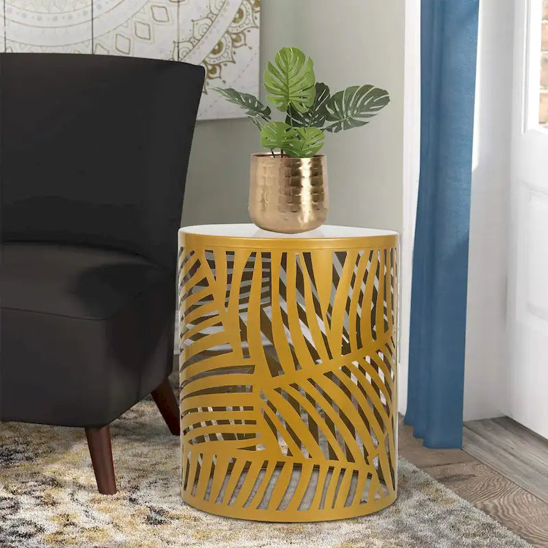 Set of 2 Round Nesting Side End Tables Set - Set of 2