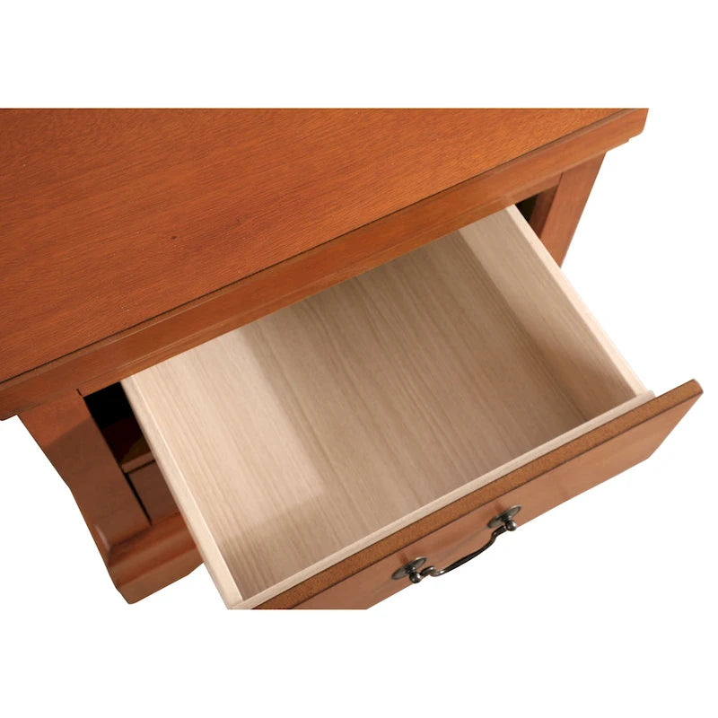 Louis Phillipe 2-drawer Wooden Nightstand