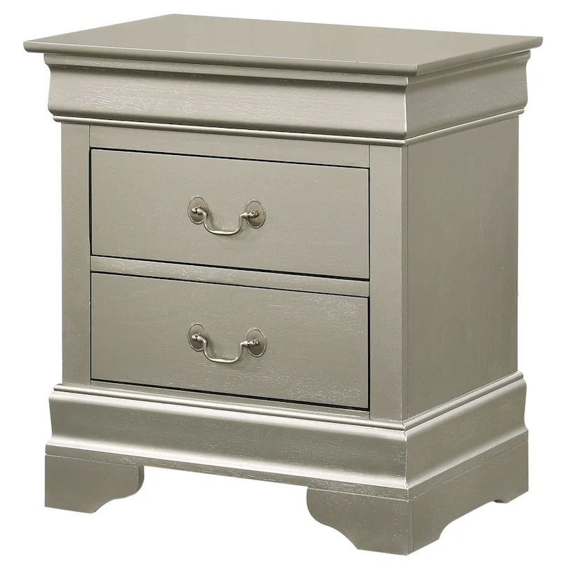 Louis Phillipe 2-drawer Wooden Nightstand