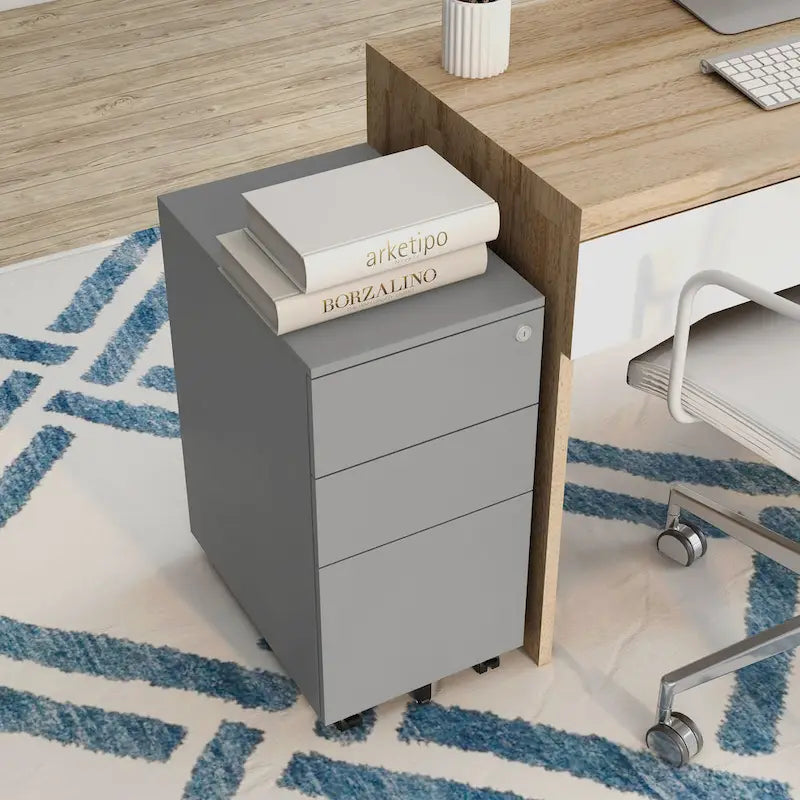 Owen Urban Metal Matte Lockable 3-Drawer Mobile File Cabinet by Furniture of America