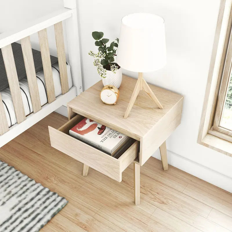 Max and Lily Scandinavian Nightstand with Drawer