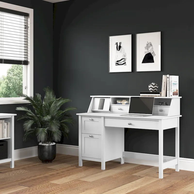 Broadview 54W Computer Desk with Desktop Organizer by Bush Furniture