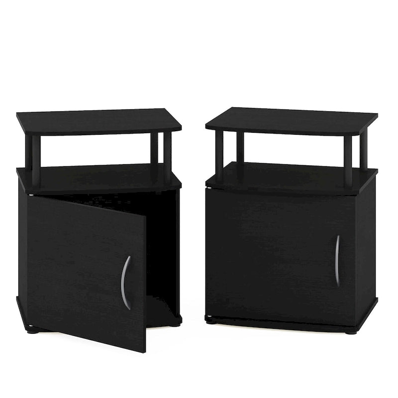 Porch & Den Mangin Black Utility Design Storage End Table