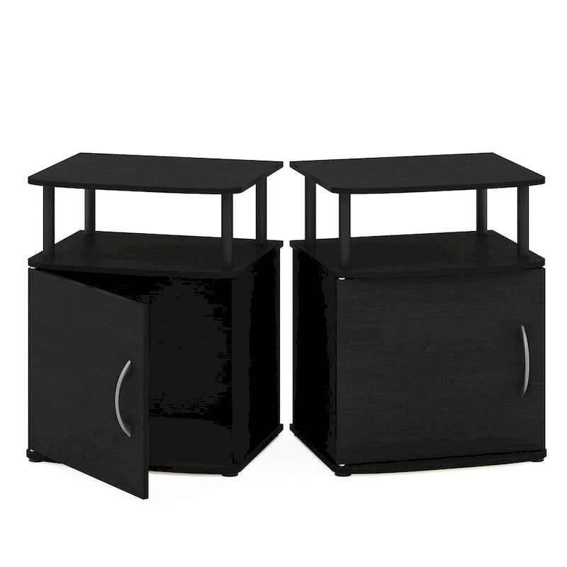 Porch & Den Mangin Black Utility Design Storage End Table