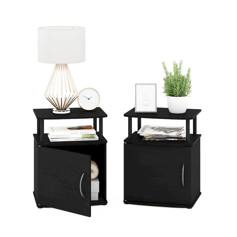 Porch & Den Mangin Black Utility Design Storage End Table