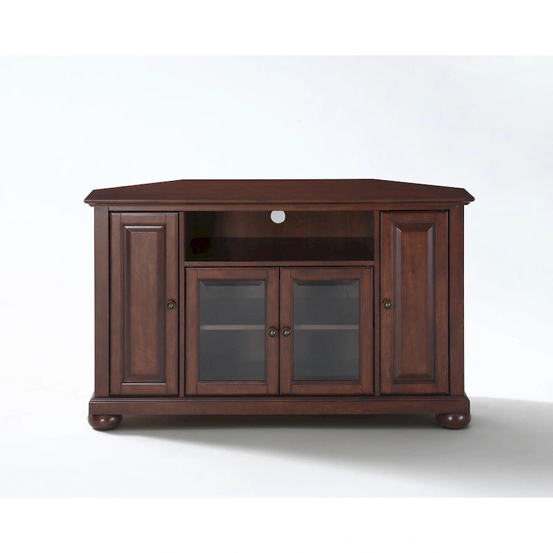 Alexandria 48 Corner TV Stand in Vintage Mahogany