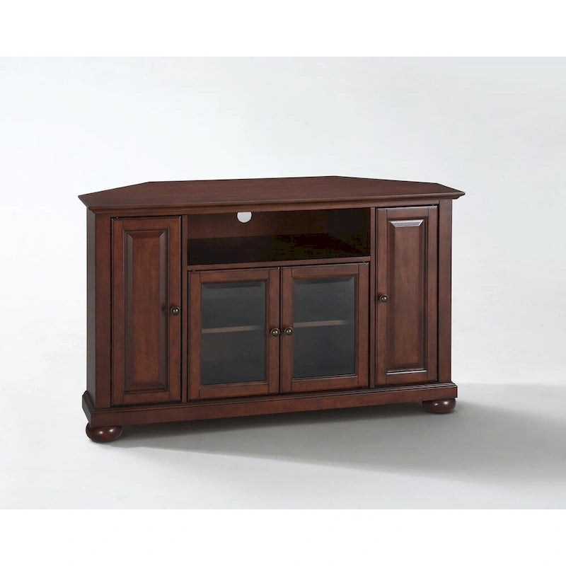 Alexandria 48 Corner TV Stand in Vintage Mahogany