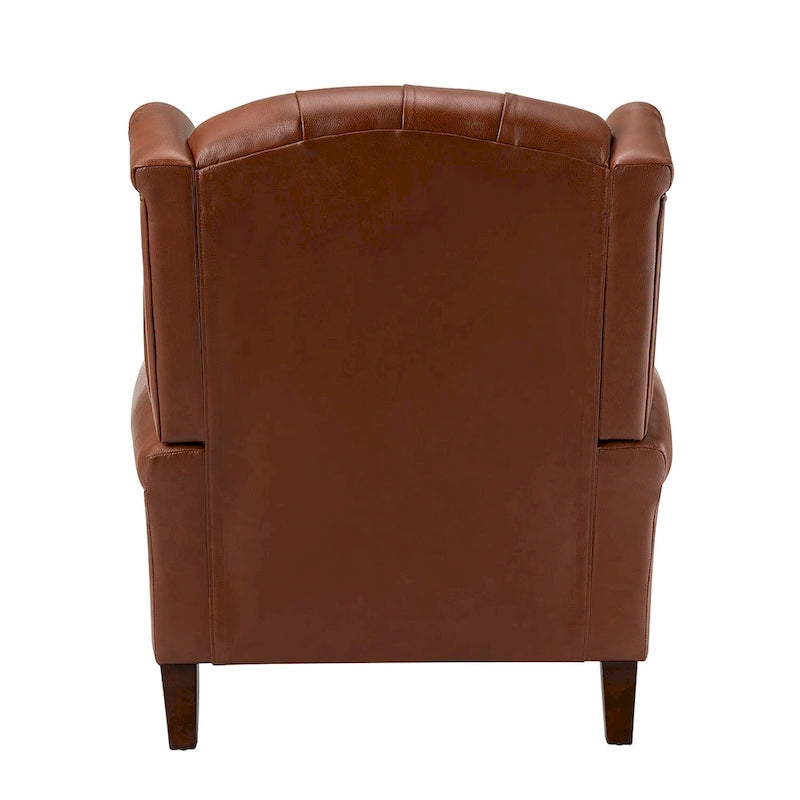 Alex Classic Leather Armchair with Nailhead Trim by HULALA HOME