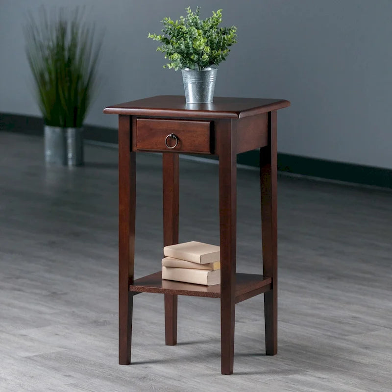 Regalia Accent, Side Table, Walnut - 17W x 14D x 29.50H