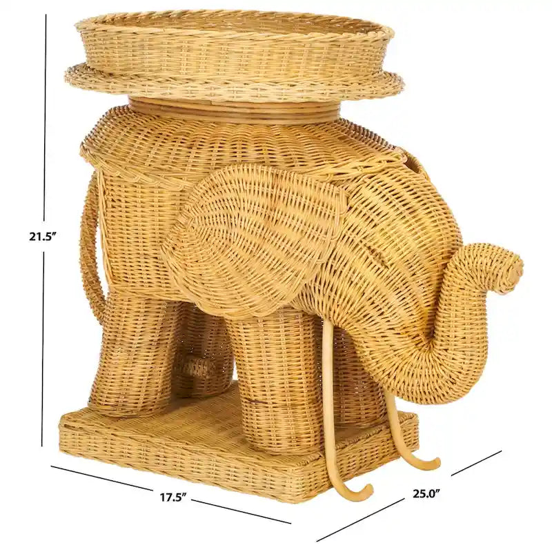 SAFAVIEH Bilek Storage Natural Accent Table - 25 x 17.5 x 21.5 - 25Wx18Dx22H