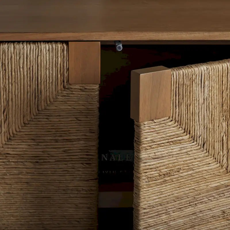 Couture Nedime Banana Stem 4-Door Sideboard - 69.8 In. W x 18.1 In. D x 32 In. H - 70Wx32Dx18H