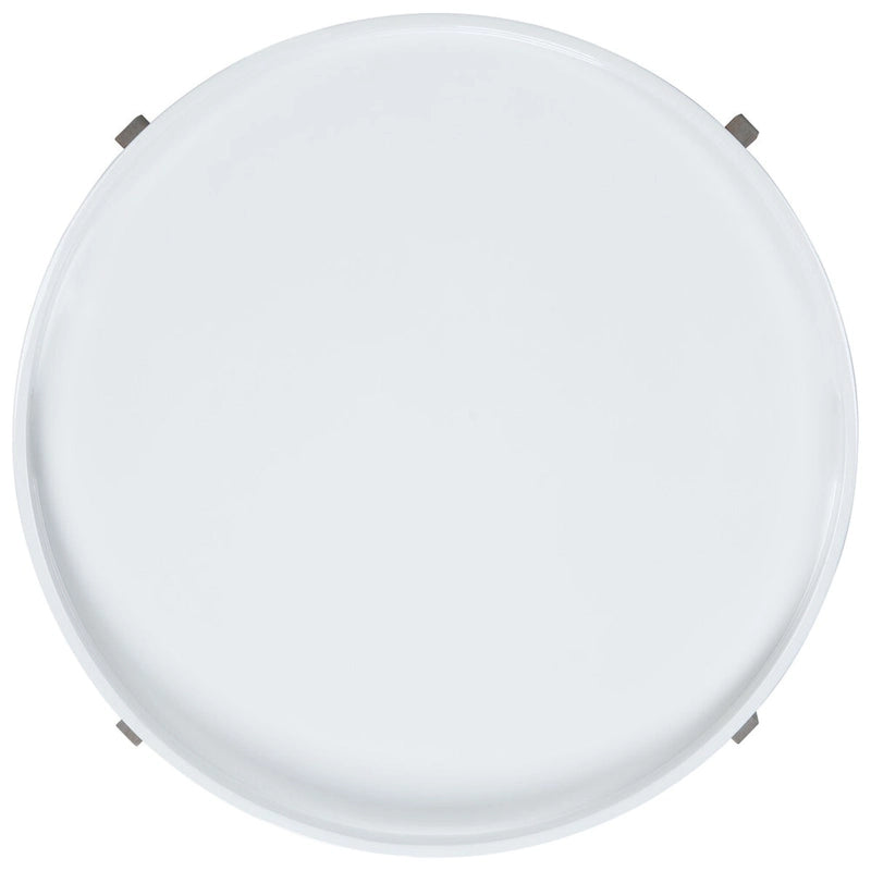 Sharron White/ Grey Lacquer End Table - 0 - 32 x 32 x 18 - 32Wx32Dx18H