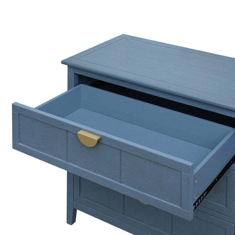 3 Drawer Cabinet, American Furniture,Suitable for bedroom, living room, study Blue